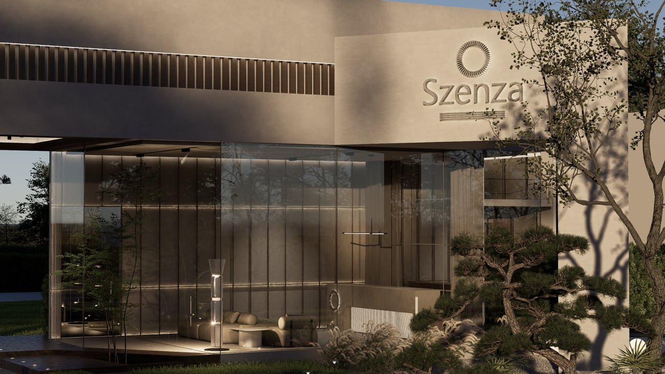 Edificio del Szen Social Club al atardecer